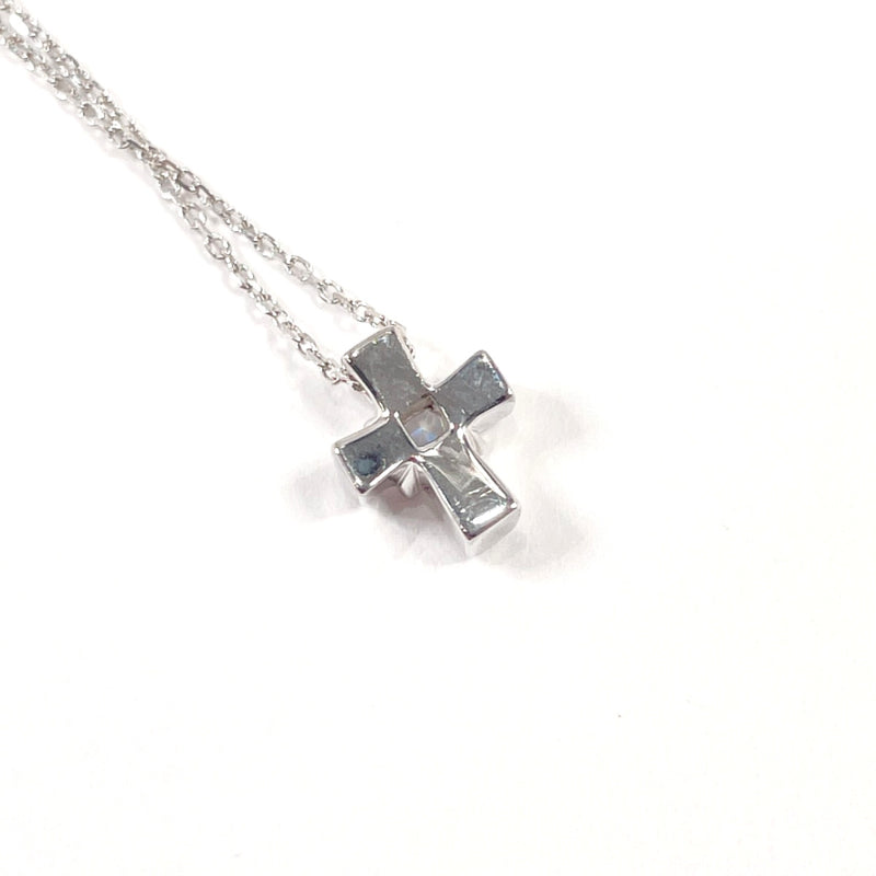 4℃ Necklace cross K18 white gold/Moonstone Silver Women Used