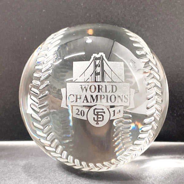 TIFFANY&Co. object baseball paperweight 2014 MLB World Champion San Francisco Giants crystal clear unisex Used