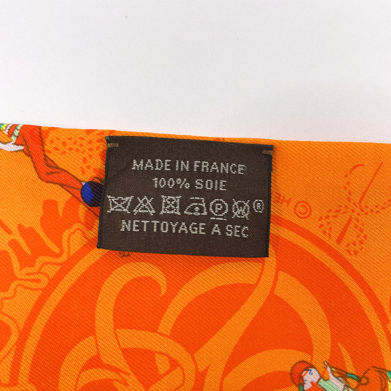 HERMES Twilly Eclipse Parisienne silk Orange Women Used