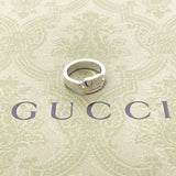 GUCCI Ring with logo Silver925 #10(JP Size) Silver Women Used