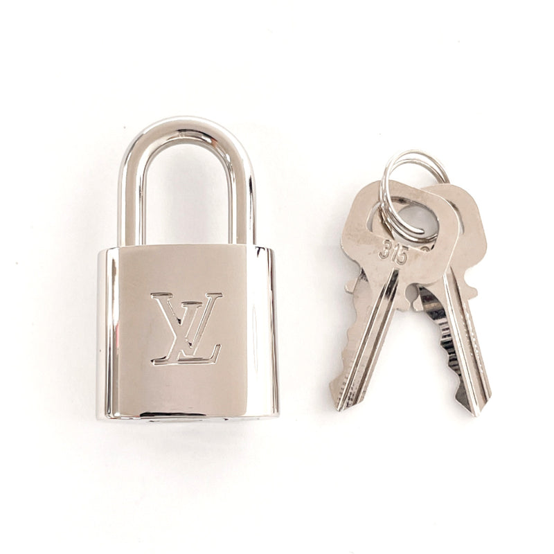 AUTHENTIC LOUIS VUITTON Silver Padlock Key Cadena [Polished] [USED] 01