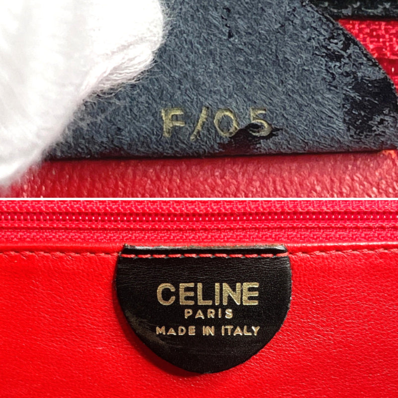 CELINE Handbag leather Black Women Used