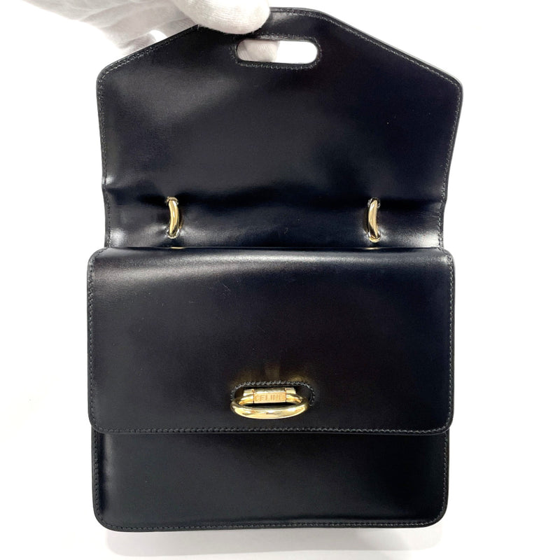 CELINE Handbag leather Black Women Used