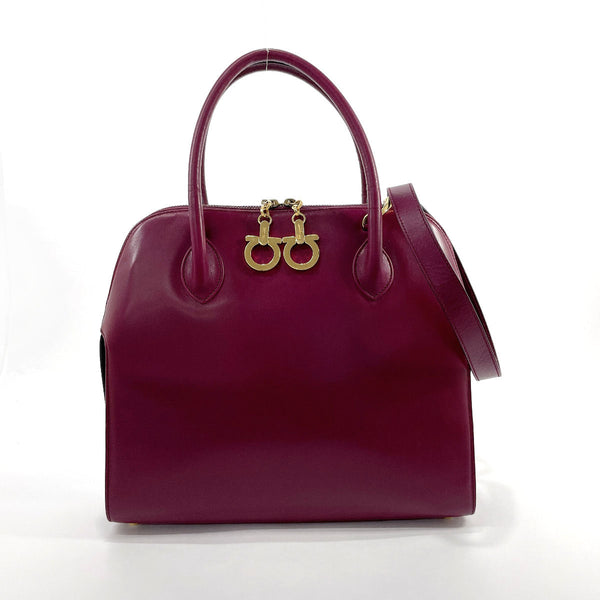 Salvatore Ferragamo Handbag AK 5644 Gancini 2WAY leather purple Women Used