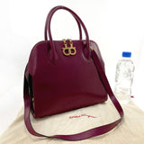 Salvatore Ferragamo Handbag AK 5644 Gancini 2WAY leather purple 