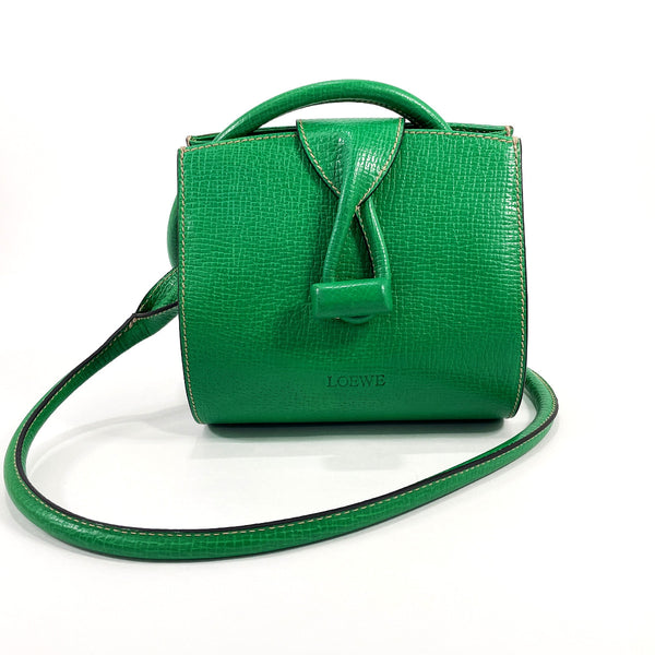 LOEWE Shoulder Bag leather green Women Used