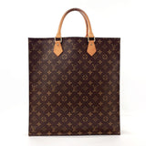 LOUIS VUITTON Tote Bag M51140 Sac Plat Monogram canvas/Leather Brown unisex Used