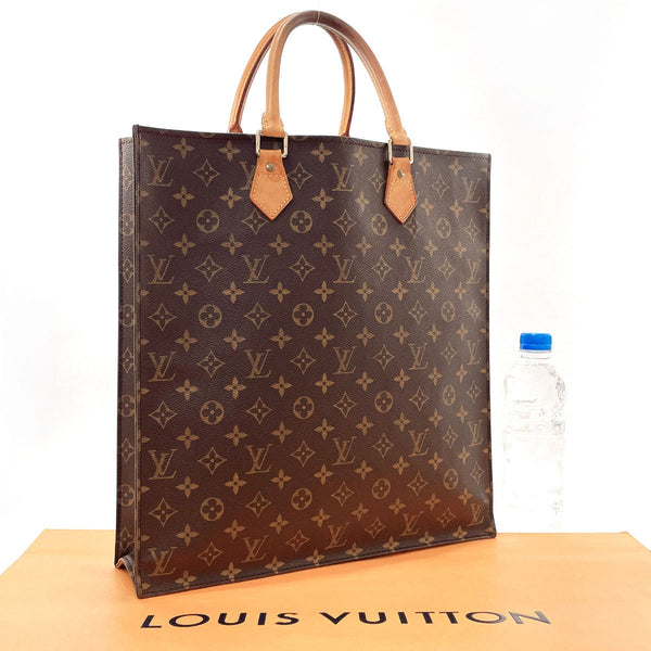 LOUIS VUITTON Tote Bag M51140 Sac Plat Monogram canvas/Leather Brown unisex Used