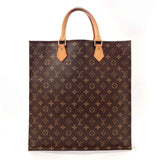 LOUIS VUITTON Tote Bag M51140 Sac Plat Monogram canvas/Leather Brown unisex Used