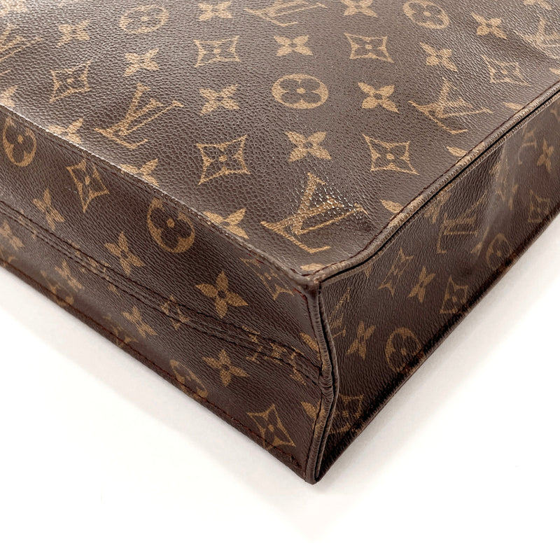 LOUIS VUITTON Tote Bag M51140 Sac Plat Monogram canvas/Leather Brown unisex Used