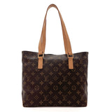 LOUIS VUITTON Tote Bag M51148 Cabas piano Monogram canvas/Leather Brown Women Used