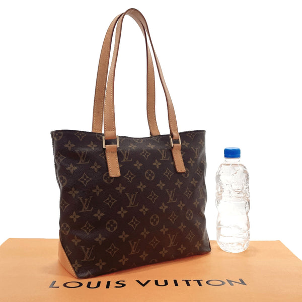 LOUIS VUITTON Tote Bag M51148 Cabas piano Monogram canvas/Leather Brown Women Used