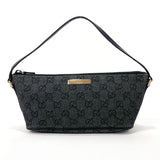 GUCCI Pouch 07198 Accessory pouch GG canvas Black Women Used