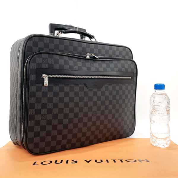 LOUIS VUITTON Carry Bag N23206 Pilot case Damier Grafitto Canvas Black mens Used