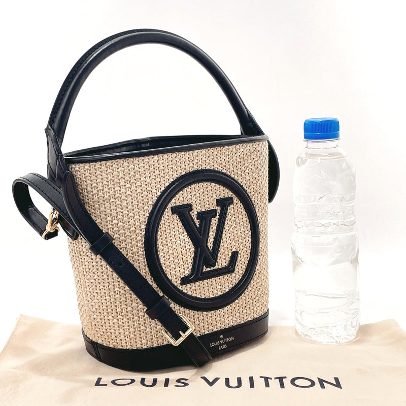 LOUIS VUITTON Shoulder Bag M59961 LV circle petit bucket Raffia
