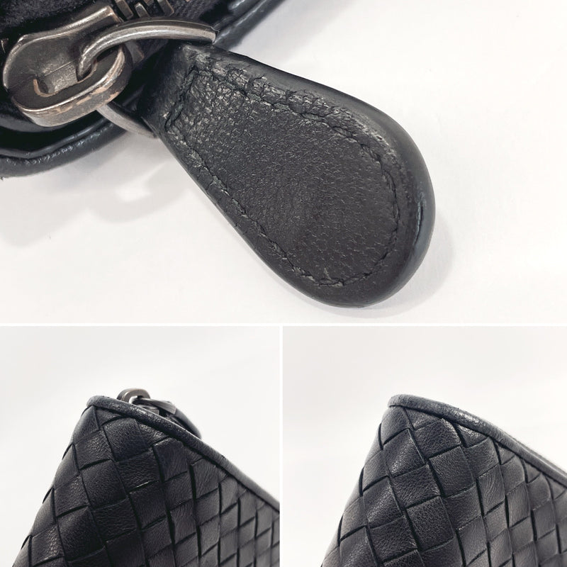 BOTTEGAVENETA purse Zip Around Intrecciato leather Black mens Used –