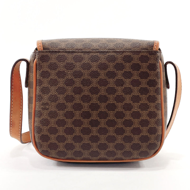 CELINE Shoulder Bag Macadam PVC/leather Brown Women Used –