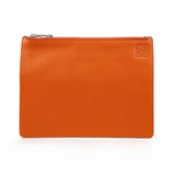 LOEWE Pouch anagram leather Orange Women Used