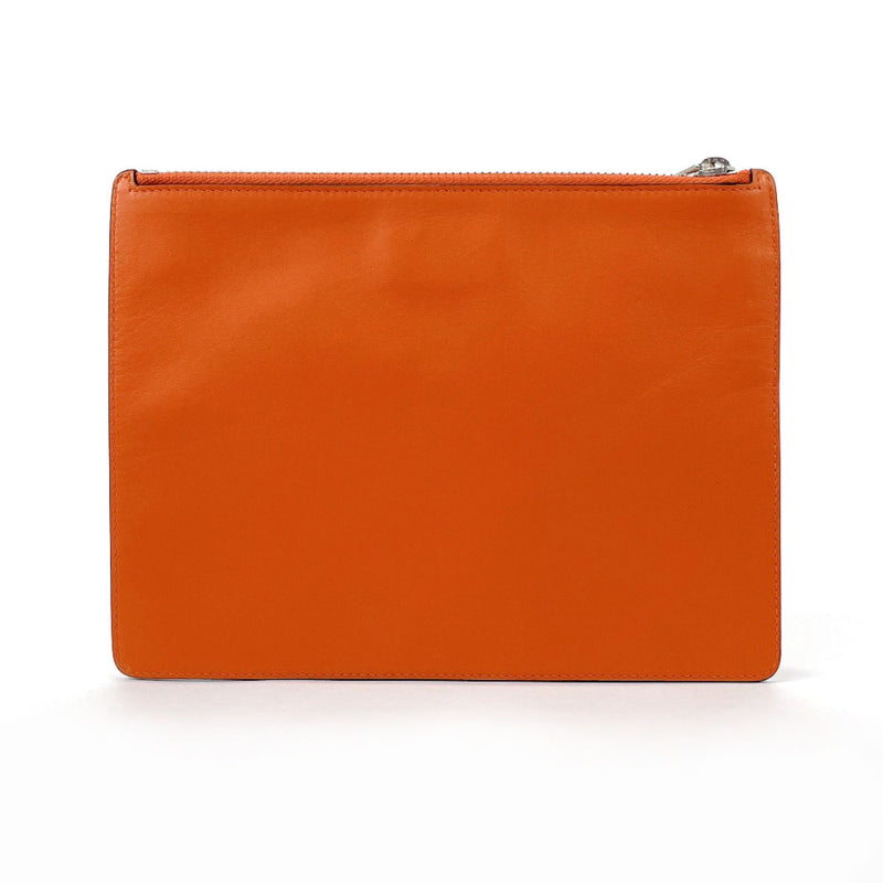 LOEWE Pouch anagram leather Orange Women Used