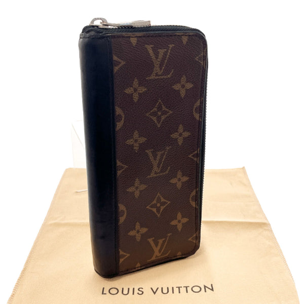 LOUIS VUITTON purse M81510 Zippy wallet lambskin/Monogram emboss Black  Black unisex Used
