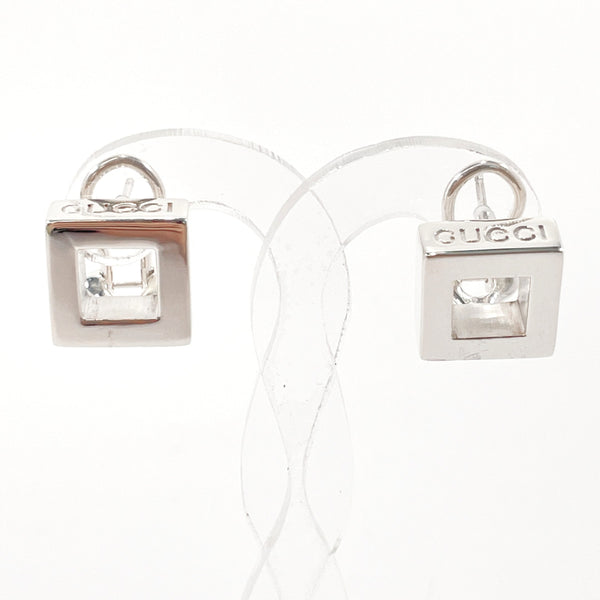 GUCCI earring Square Silver925 Silver Women Used