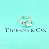 TIFFANY&Co. Ring Open heart Elsa Peretti Sterling Silver #7(JP Size) Silver Women Used
