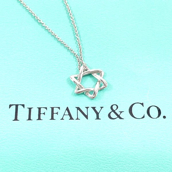 TIFFANY&Co. Necklace Star of david Elsa Peretti Pt950Platinum Silver Women Used
