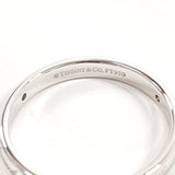 TIFFANY&Co. Ring Notes Lucida 3P diamond Pt950Platinum/diamond #15(JP Size) Silver mens Used