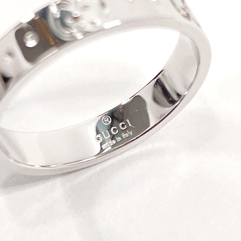 GUCCI Ring Interlocking G Icon ring K18 white gold #13(JP Size) Silver Women Used