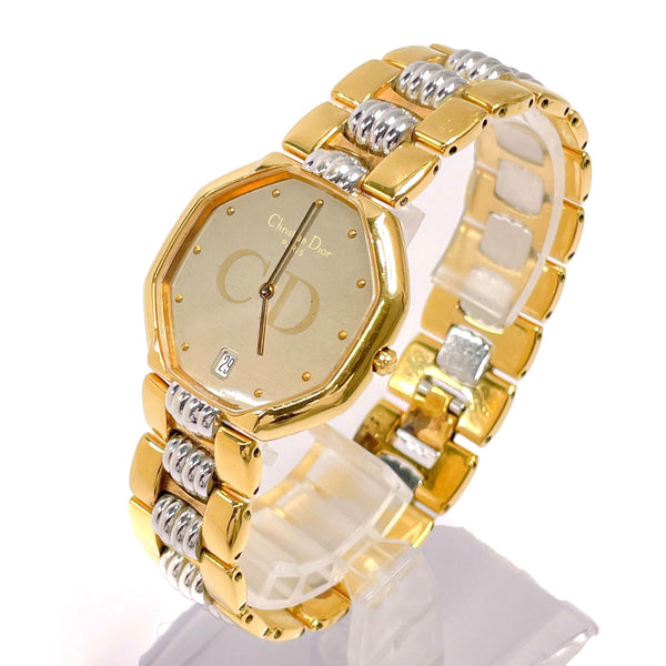 Christian Dior Watches 347877 Depose Gold Plated/Stainless Steel gold gold Women Used