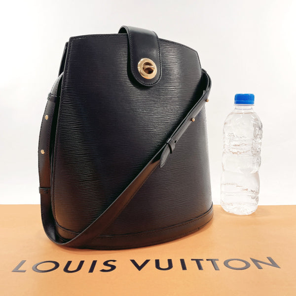 LOUIS VUITTON Shoulder Bag M52252 Cluny Epi Leather Black Black Women Used