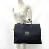 GUCCI Tote Bag 630353 off the grit Nylon/leather/GG nylon Black mens Used