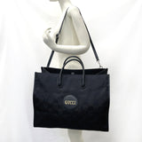 GUCCI Tote Bag 630353 off the grit Nylon/leather/GG nylon Black mens Used