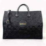 GUCCI Tote Bag 630353 off the grit Nylon/leather/GG nylon Black mens Used