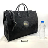 GUCCI Tote Bag 630353 off the grit Nylon/leather/GG nylon Black mens Used