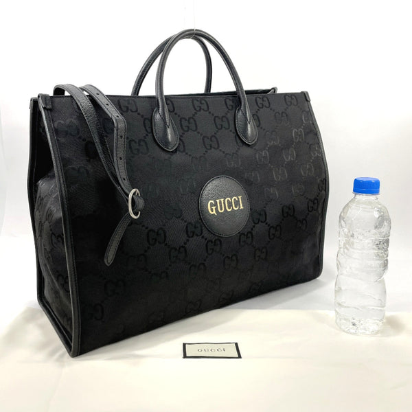 GUCCI Tote Bag 630353 off the grit Nylon/leather/GG nylon Black mens Used