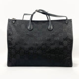 GUCCI Tote Bag 630353 off the grit Nylon/leather/GG nylon Black mens Used