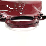 CARTIER Handbag Marcello Patent leather Bordeaux Women Used