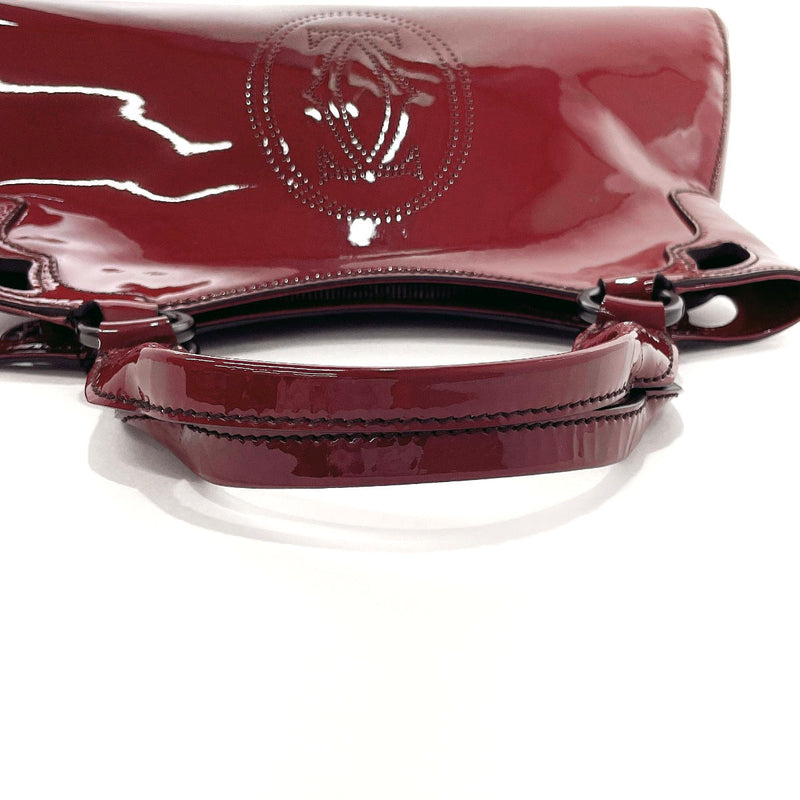 CARTIER Handbag Marcello Patent leather Bordeaux Women Used – JP-BRANDS.com