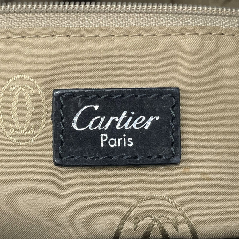 CARTIER Handbag Marcello 2WAY Suede Black Women Used