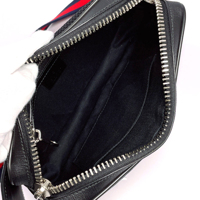 GUCCI bam bag 474293 Belt bag GG Supreme Canvas Black mens Used