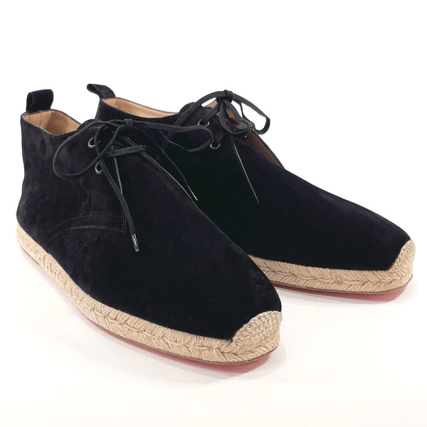 Christian Louboutin boots Espadrille lace-up chukka boots Suede Black mens Used
