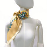 HERMES scarf Carre 90 PARURES DES SABLES Desert Accessories silk beige beige Women Used