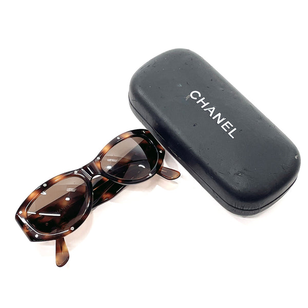 CHANEL sunglasses 06918 91235 COCO Mark Synthetic resin Brown Women Used