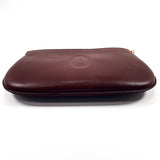 CARTIER Pouch L3000112 Must Line leather Bordeaux Women Used