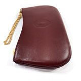 CARTIER Pouch L3000112 Must Line leather Bordeaux Women Used