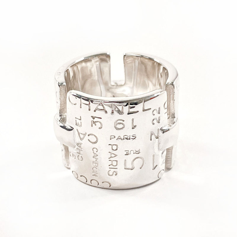 CHANEL Ring logo Silver #13(JP Size) Silver Women Used