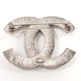 CHANEL Brooch A63085 COCO Mark metal/Rhinestone Silver A23 V Women Used