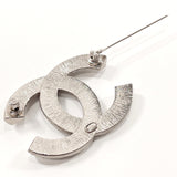 CHANEL Brooch A63085 COCO Mark metal/Rhinestone Silver A23 V Women Used