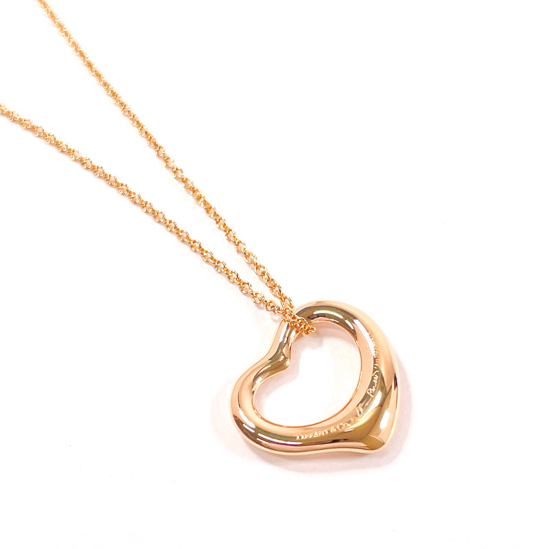 TIFFANY&Co. Necklace Open heart Elsa Peretti K18 Pink Gold Pink gold Women Used